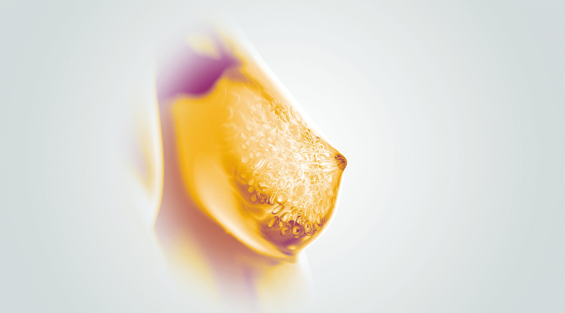 Side profile of a human face composed of interconnected golden nodes and lines forming a digital network on a light background.